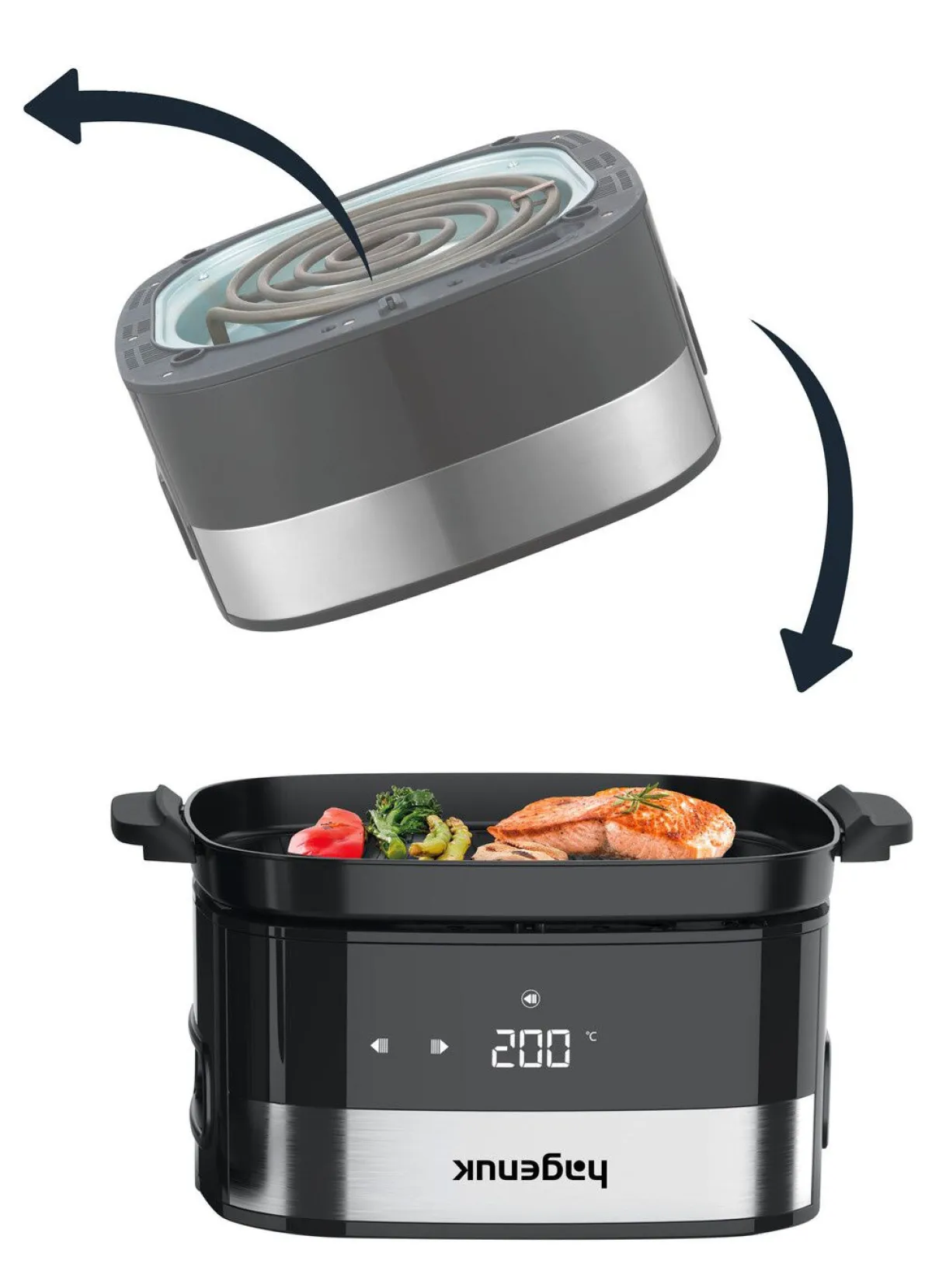 Best BADER Heißluft-Fritteuse 2-in-1 SCHWARZ
