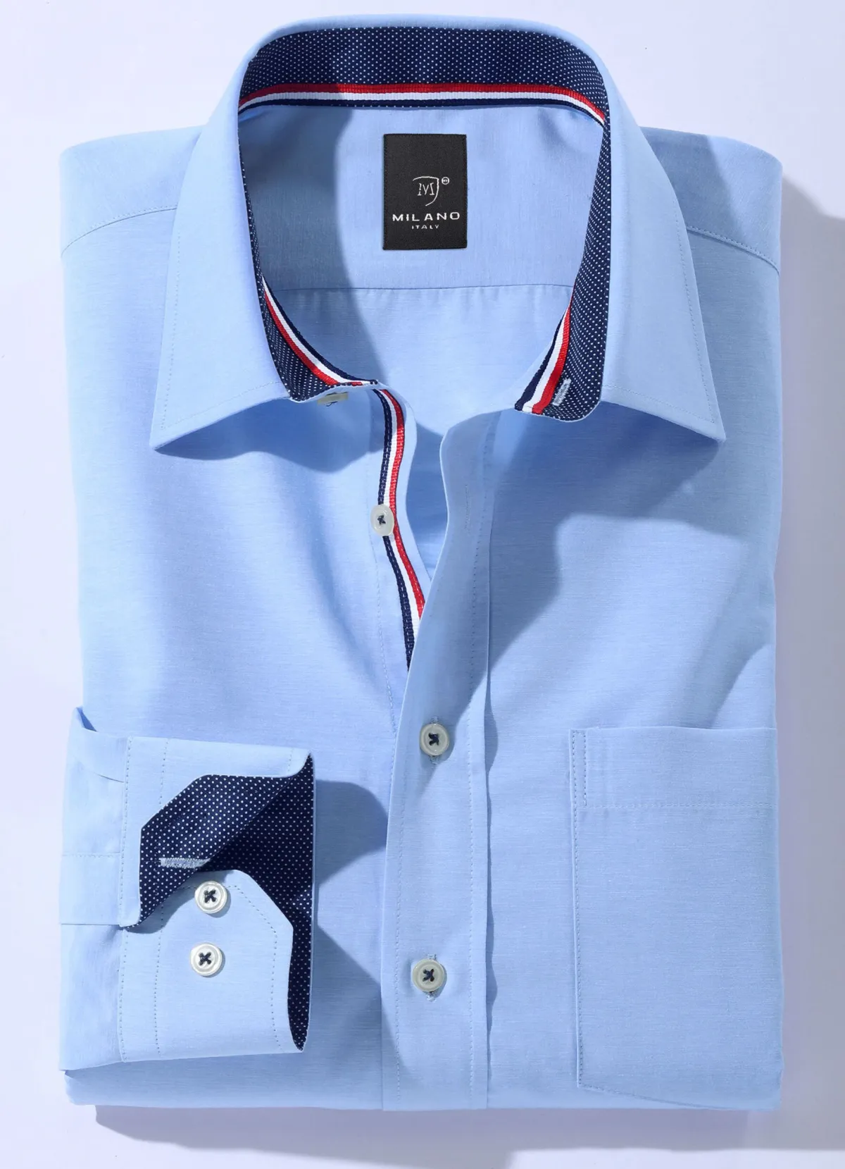 Outlet MILANO ITALY Hemd von "" in 4 Farben HELLBLAU