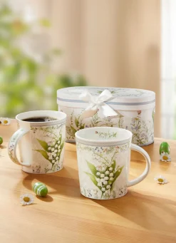 Discount BADER Henkelbecher, 2er-Set WEISS-GRÜN