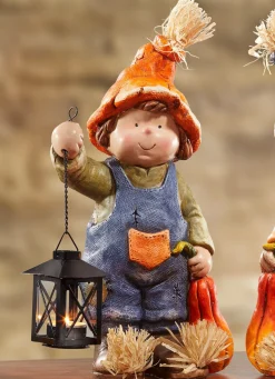Online BADER Herbstkinder mit Kürbis und Laterne BLAU-ORANGE-GRÜN
