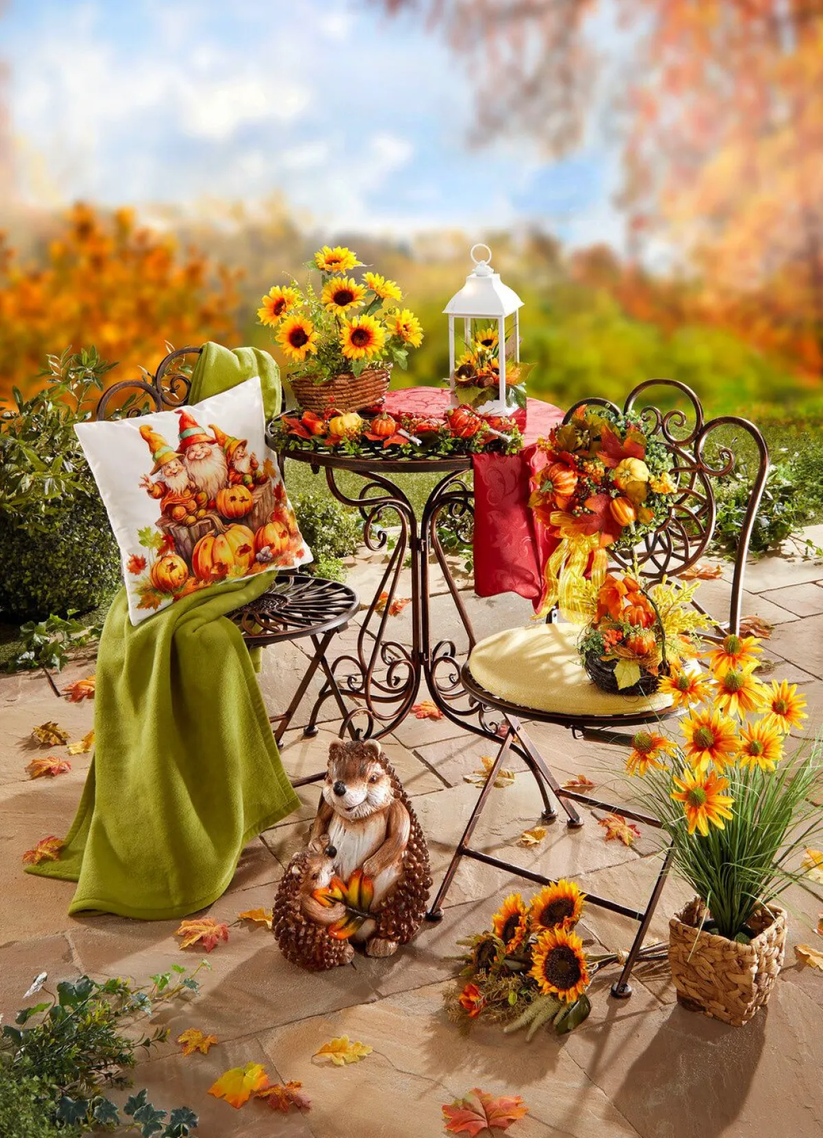 Discount BADER Herbstliche Kissenbezug in Samtoptik BUNT