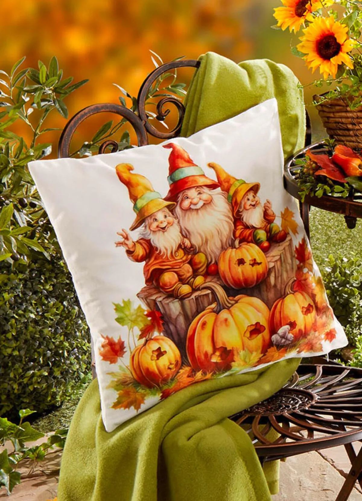 Discount BADER Herbstliche Kissenbezug in Samtoptik BUNT