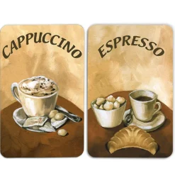 Clearance WENKO Herdabdeckplatten , 2er-Set CAPPUCCINO