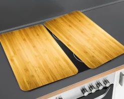 Best WENKO Herdabdeckplatten in , 2er-Set HOLZOPTIK