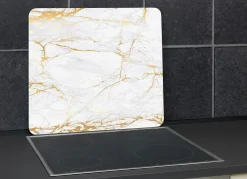 New BADER Herdabdeckplatten/Wandblende, Motiv MARMOR GOLD