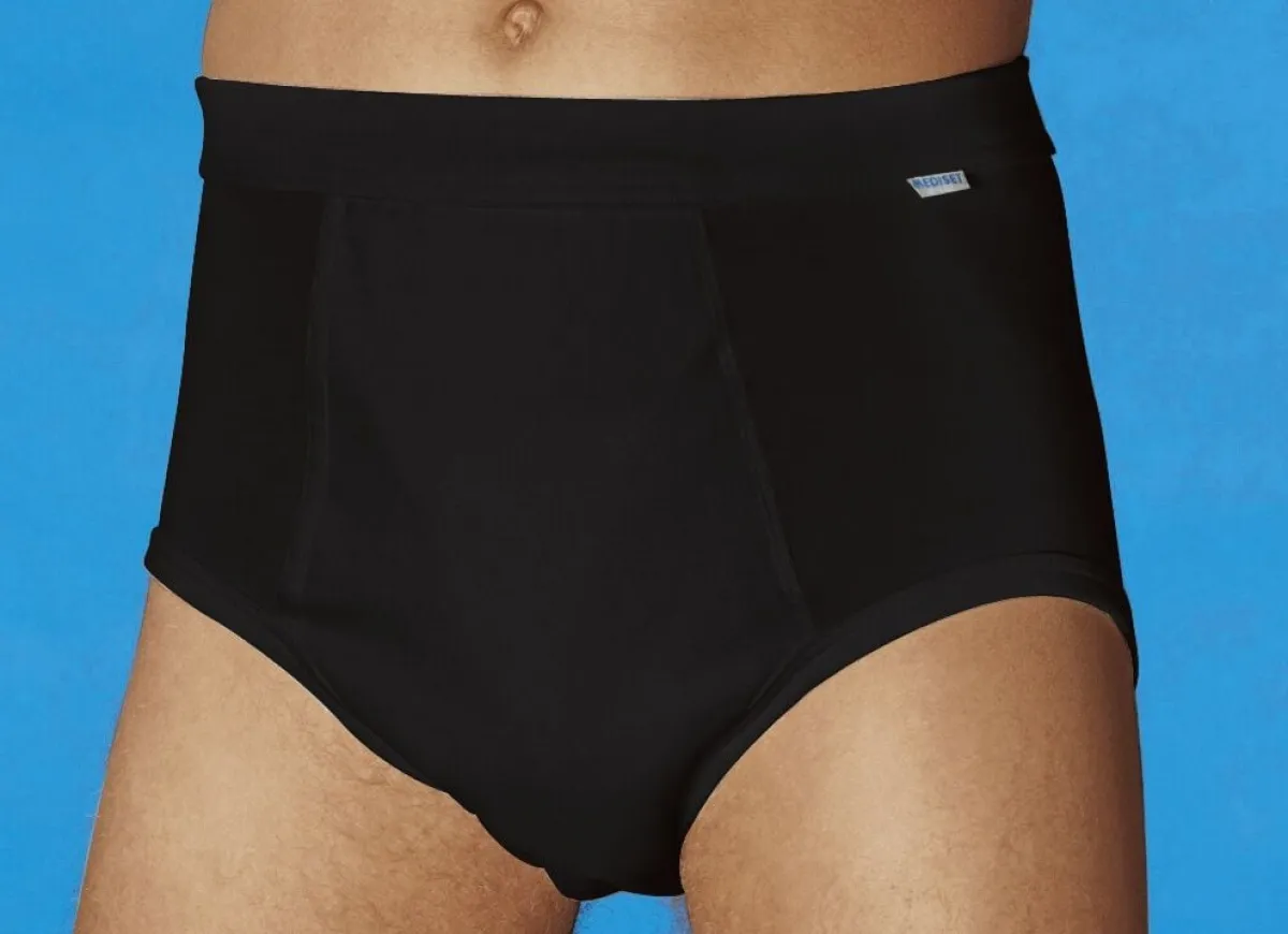 BADER Herren Inkontinenz-Slip SCHWARZ