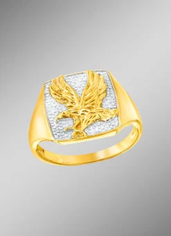 Discount BADER Herrenring Adler mit 3 Diamanten
