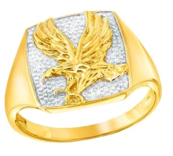 Discount BADER Herrenring Adler mit 3 Diamanten