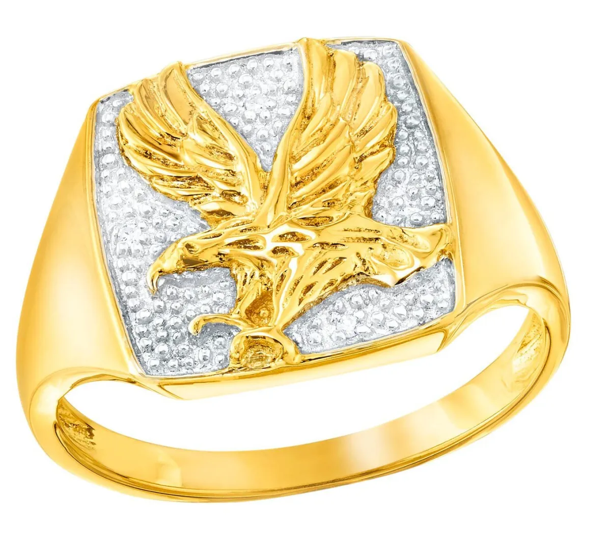 Discount BADER Herrenring Adler mit 3 Diamanten