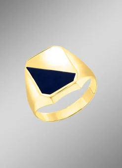 Outlet BADER Herrenring aus 375er Gold mit Onyx