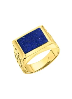 BADER Herrenring aus Gold mit Lapislazuli