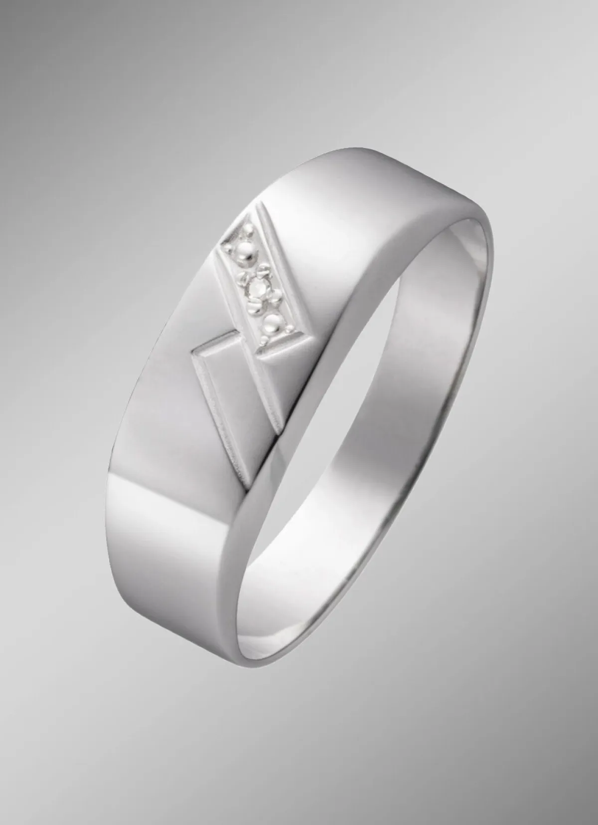 Best BADER Herrenring mit Diamant
