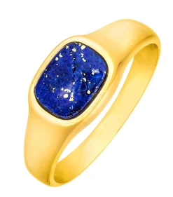 New BADER Herrenring mit echt Lapislazuli