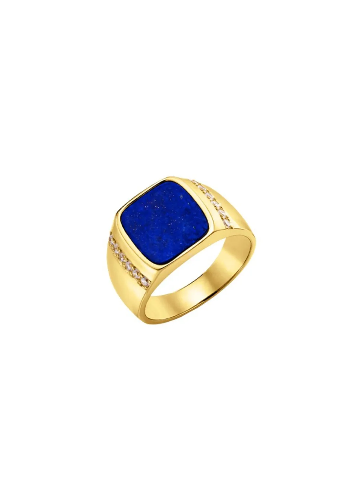 Sale BADER Herrenring mit Lapislazuli und Zirkonia