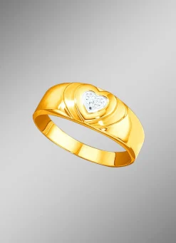 New BADER Herz-Damenring mit Diamant