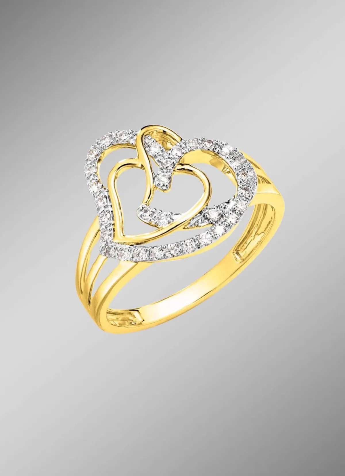 Sale BADER Herz-Damenring mit 68 Diamanten