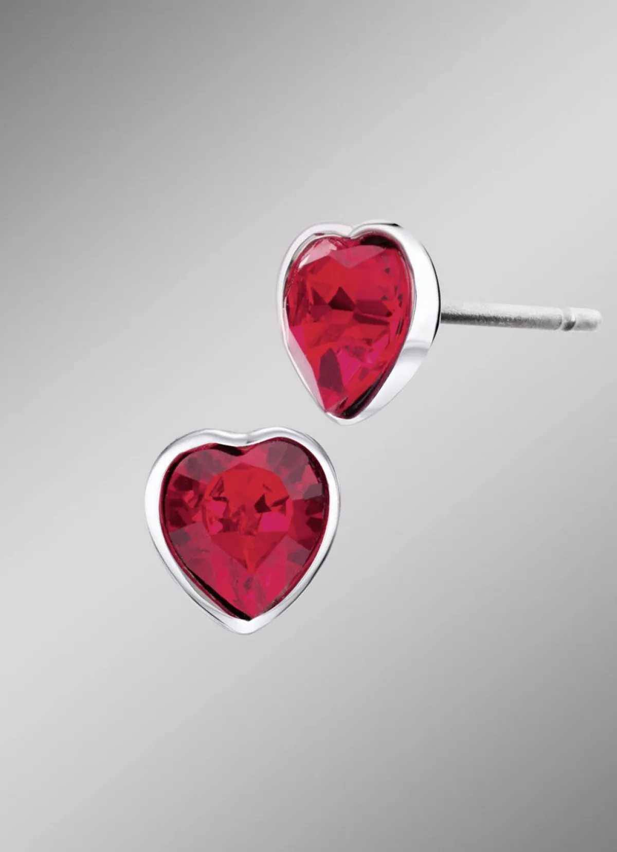 BADER Herz-Ohrstecker mit Swarovski®-Kristallen