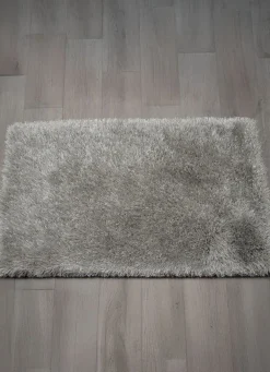 Discount BADER Hochflor Brücken und Teppiche SILBER