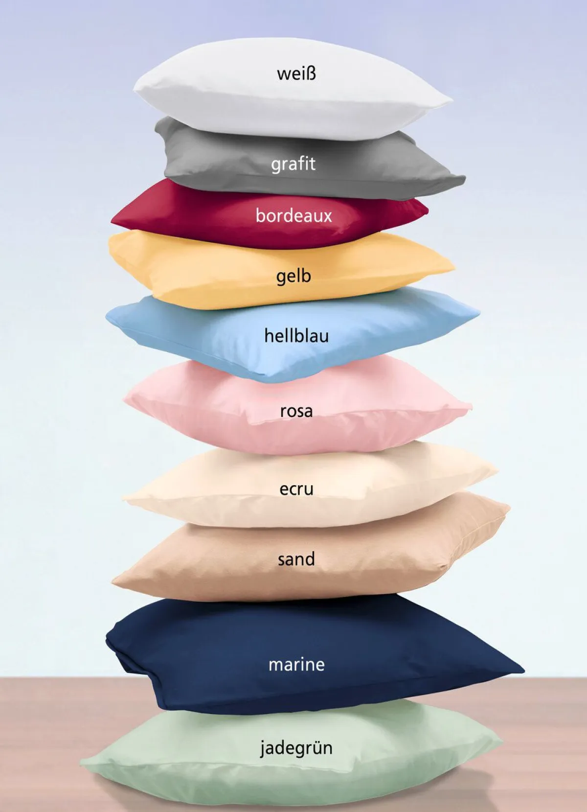 Outlet JANINE Hochwertige Mako-Satin-Kissenbezüge mit Reißverschluss ROSA