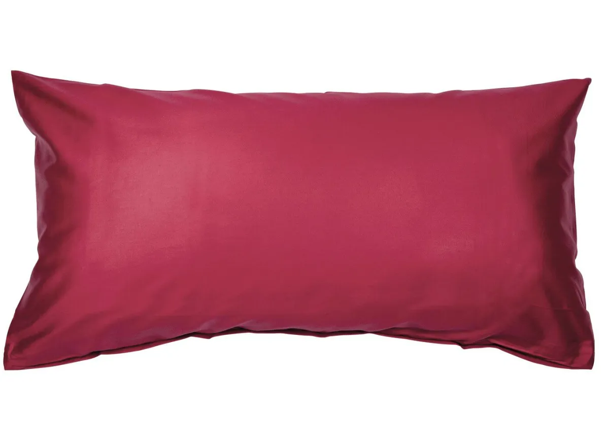 Discount JANINE Hochwertige Mako-Satin-Kissenbezüge mit Reißverschluss BORDEAUX