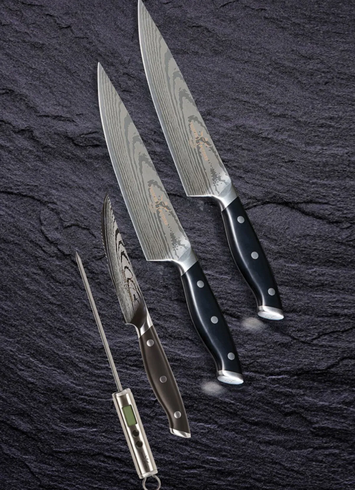 Clearance BADER Hochwertige Messer aus erstklassigem Edelstahl SCHWARZ