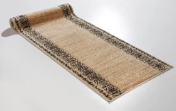 New BADER Hochwertiger Läufer nach Wunschmaß mit Rankenmotiv BEIGE