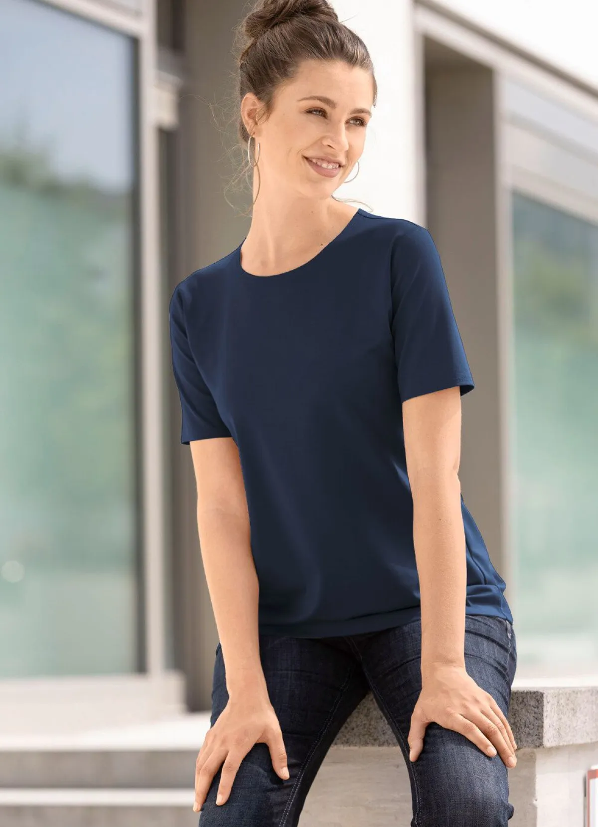 Clearance KLAUS MODELLE MADE IN GERMANY Hochwertiges Shirt MARINE