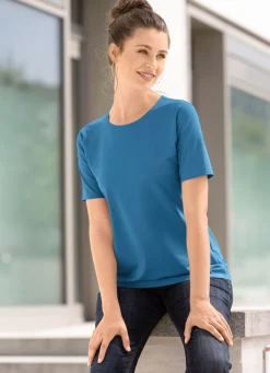 Hot KLAUS MODELLE MADE IN GERMANY Hochwertiges Shirt JEANSBLAU