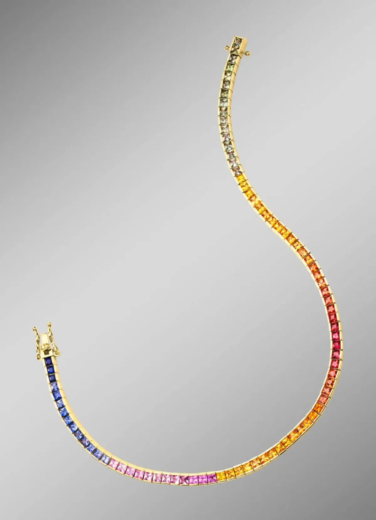 Outlet BADER Hochwertiges Armband mit echten Safiren in Multicolor