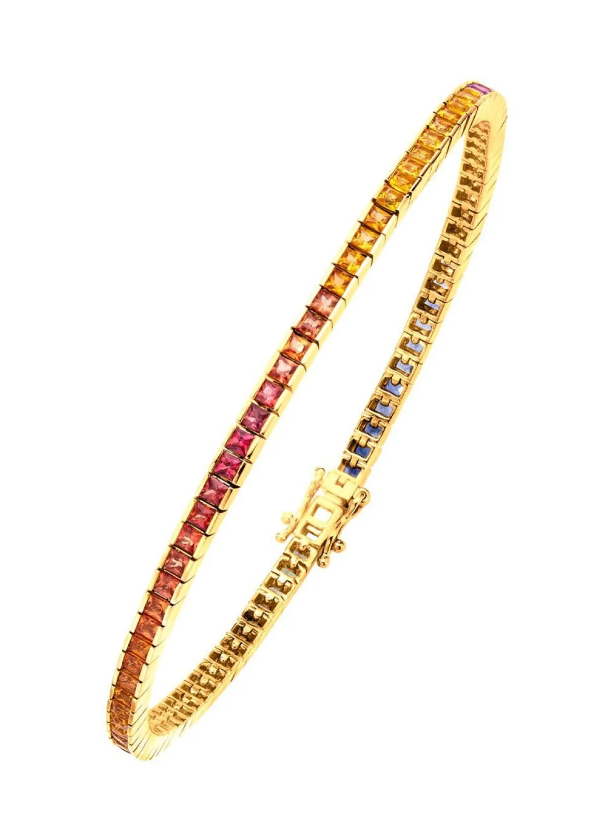 Outlet BADER Hochwertiges Armband mit echten Safiren in Multicolor