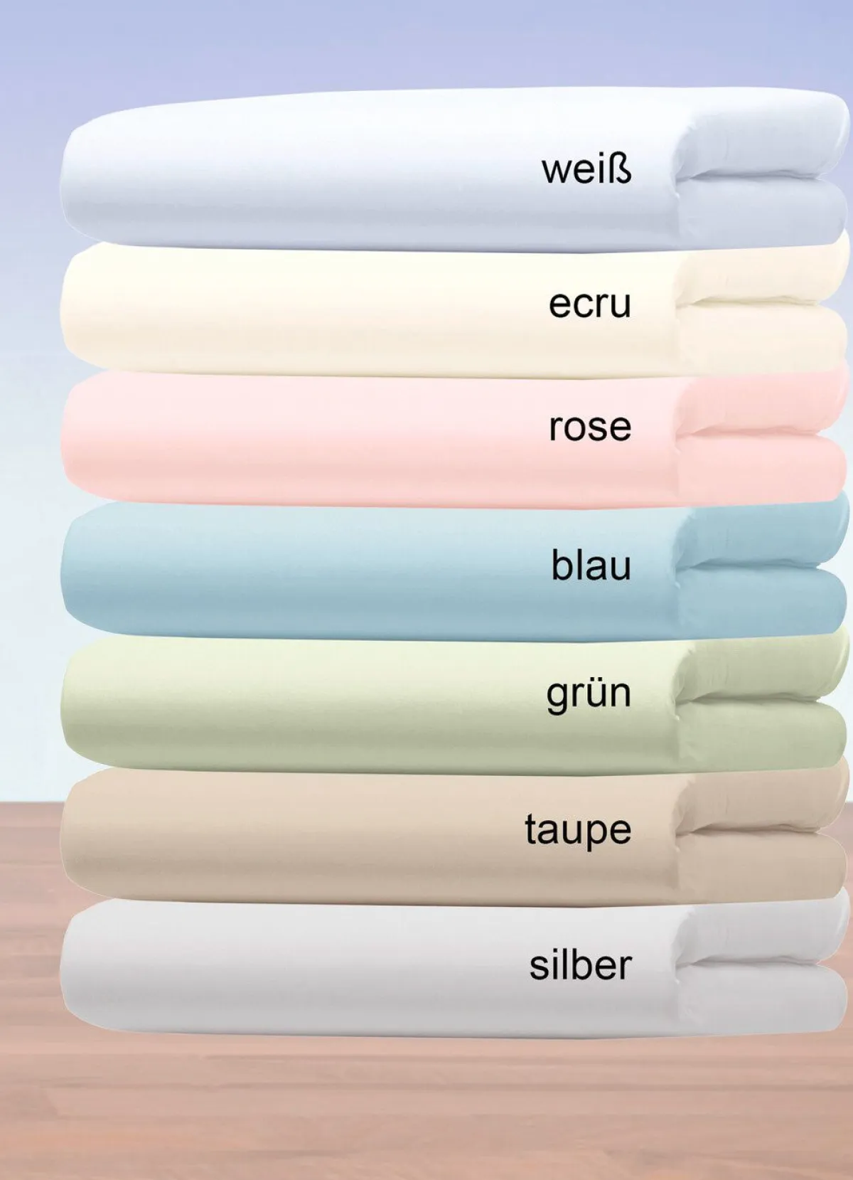 Clearance FLORELLA Hochwertiges Flausch-Biber-Betttuch aus Baumwolle BLAU