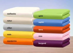 Sale BADER Hochwertiges und flauschiges Spannbetttuch in 2 Qualitäten SILBER