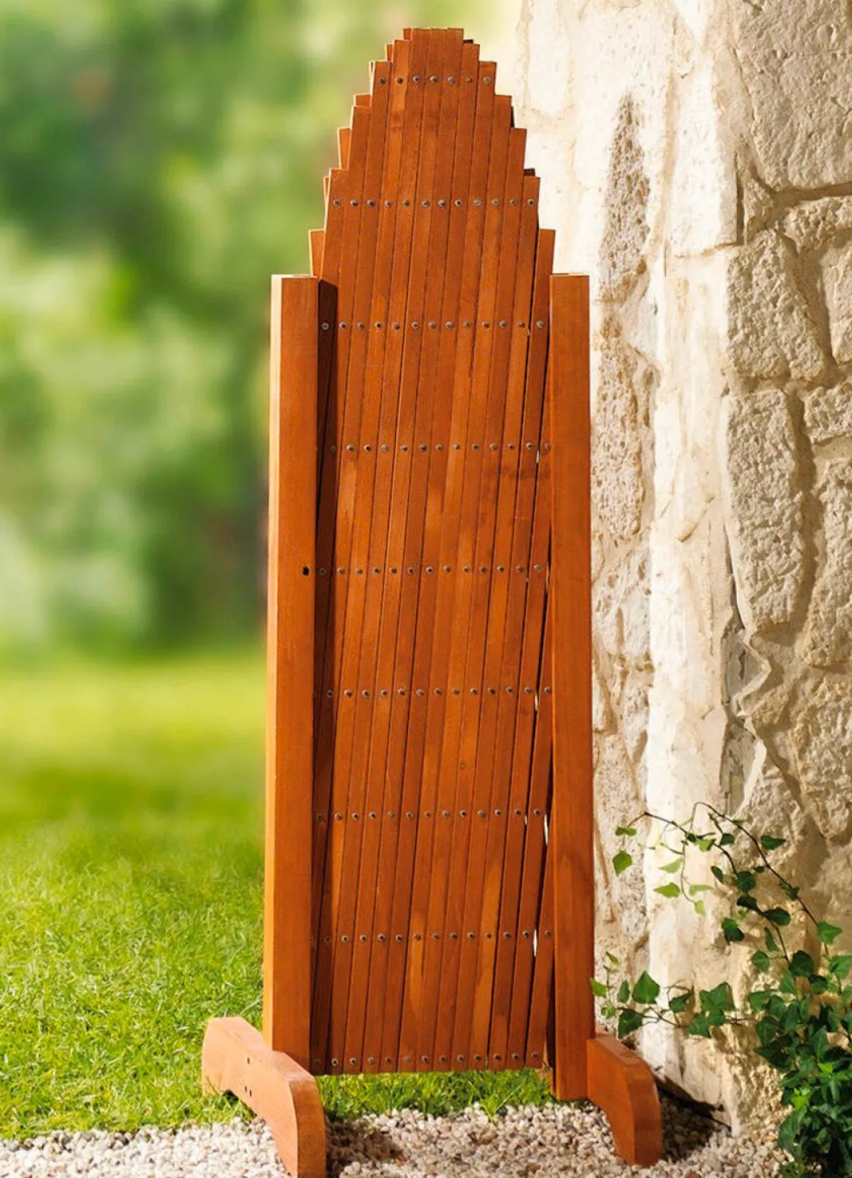 BADER Holz-Spalier für Balkon oder Terrasse BRAUN