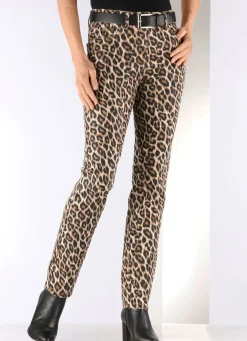 BADER Hose in angesagter Leo-Dessinierung BEIGE-SCHWARZ-BRAUN