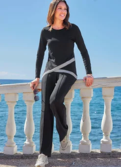 Clearance BADER Hose in modischer Weite SCHWARZ