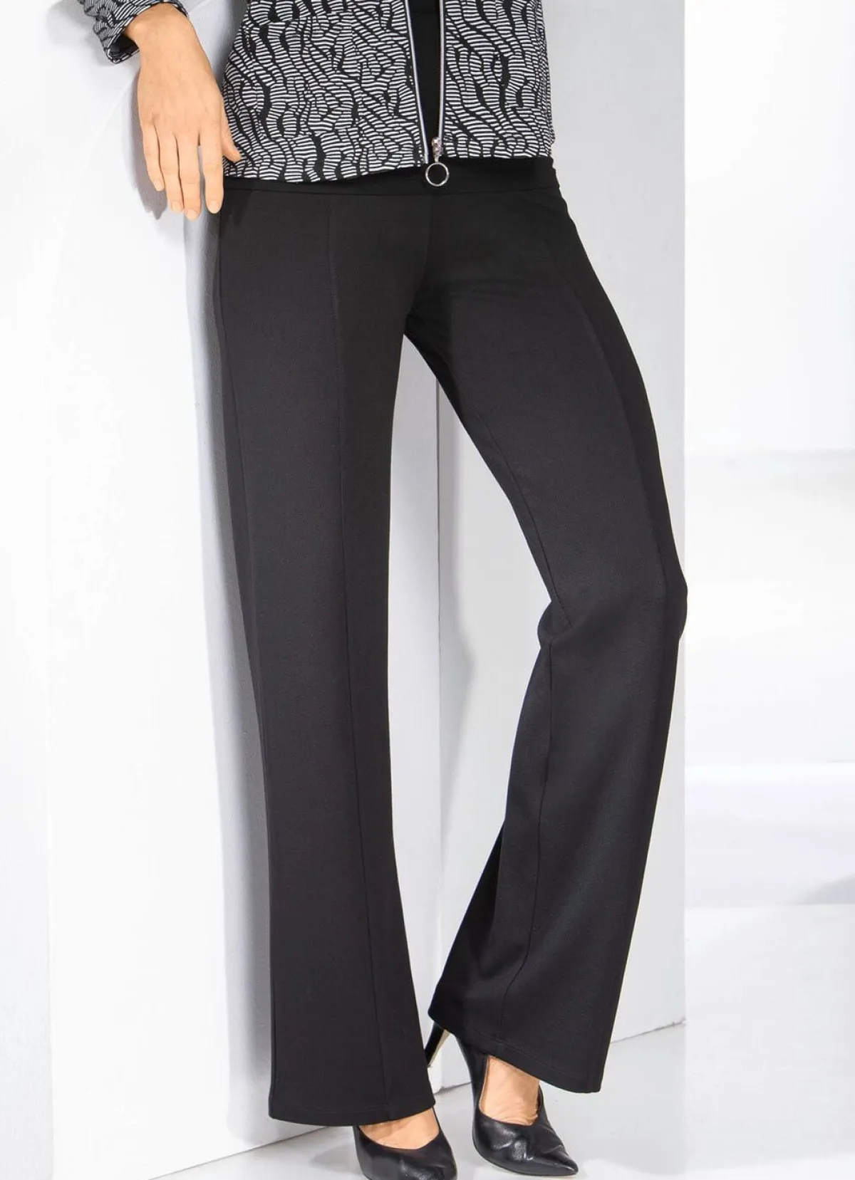New BADER Hose in modischer Weite SCHWARZ