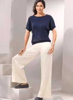Outlet Tizia Hose in modischer Weite CREME