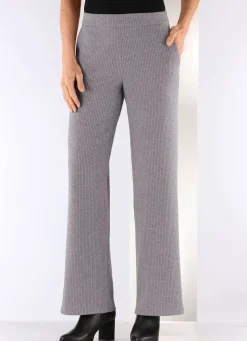 Outlet Stilschmiede Hose in Palazzo-Form GRAU MELIERT