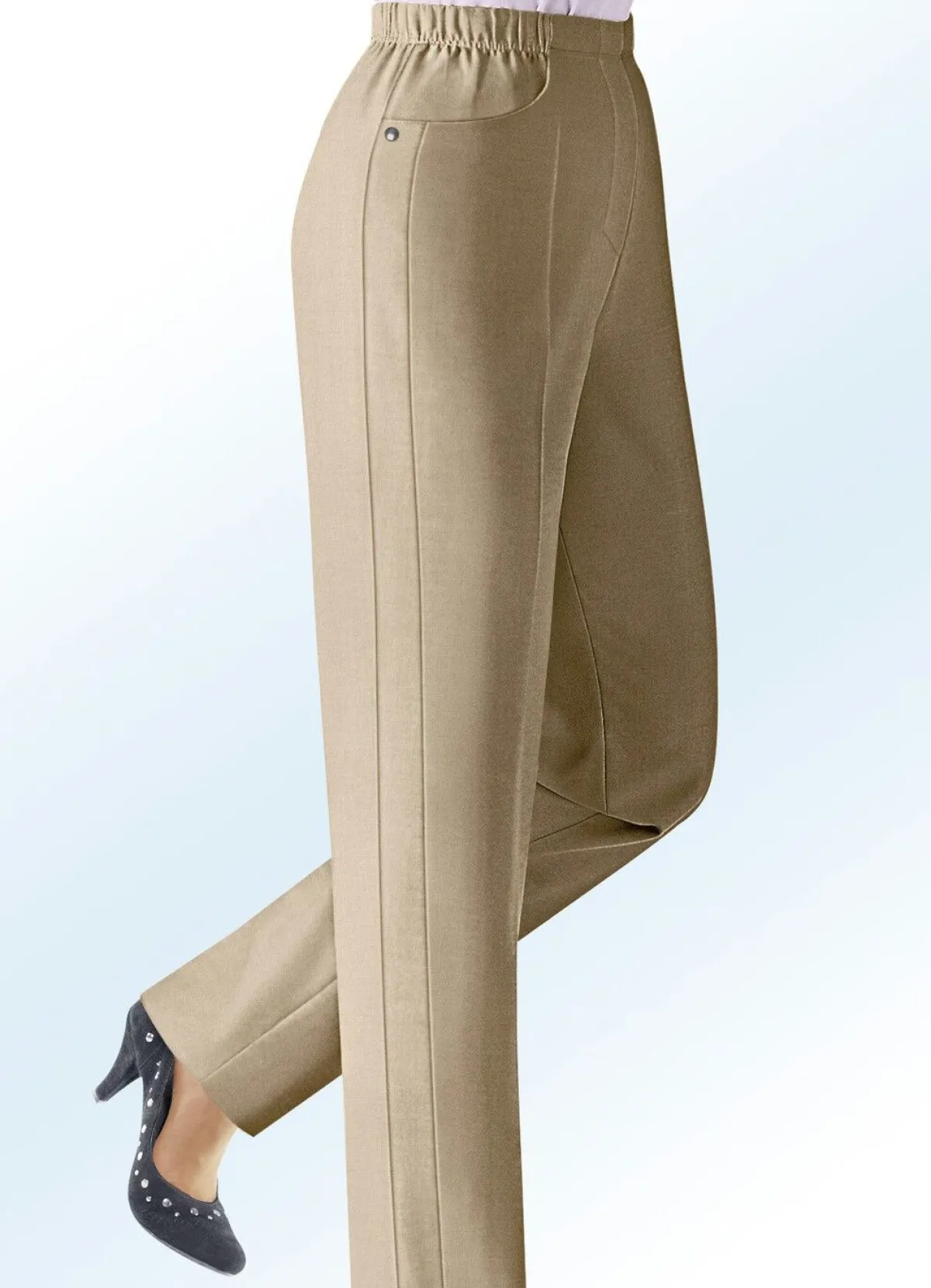 Discount KLAUS MODELLE MADE IN GERMANY Hose in Schlupfform BEIGE