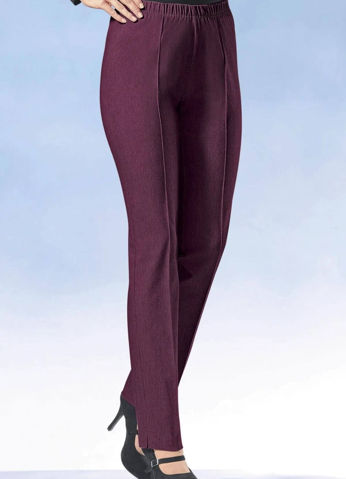 Online BADER Hose mit angenehm weicher Innenseite BORDEAUX