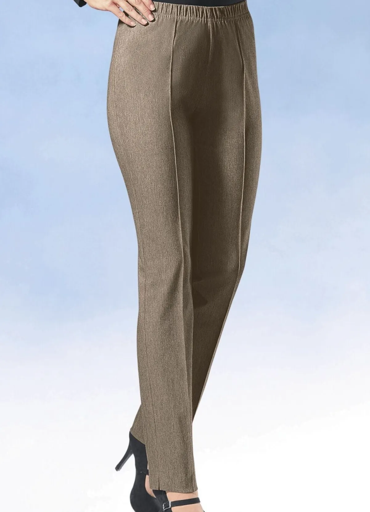 Online BADER Hose mit angenehm weicher Innenseite TAUPE