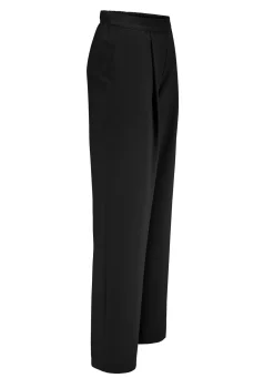 BADER Hose mit Bundfalten in modischer Weite SCHWARZ