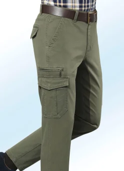 Outlet BADER Hose mit Cargotaschen in 3 Farben OLIV