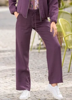 New B/ANCA Hose mit Dehnbund-Einsatz AUBERGINE