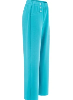 Hot BADER Hose mit dekorativen Zierknöpfen AQUA