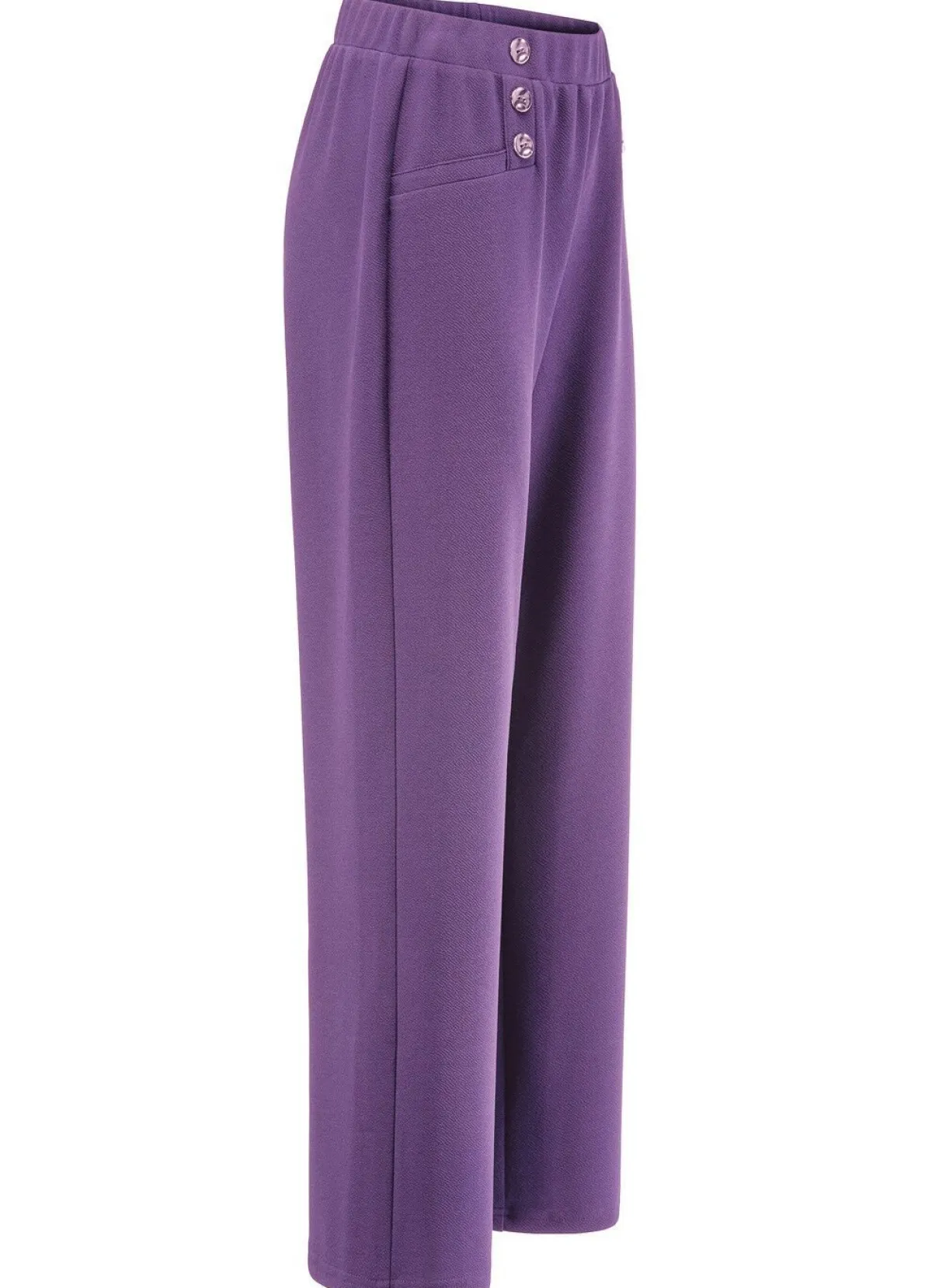 Outlet BADER Hose mit dekorativen Zierknöpfen PFLAUME