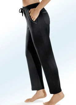 Hot BADER Hose mit dekorativer Nietenzier SCHWARZ