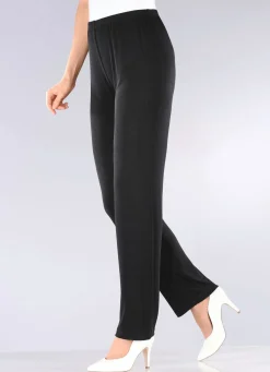 Sale KLAUS MODELLE MADE IN GERMANY Hose mit edlem Glanz in Extra-Kurzgrößen SCHWARZ