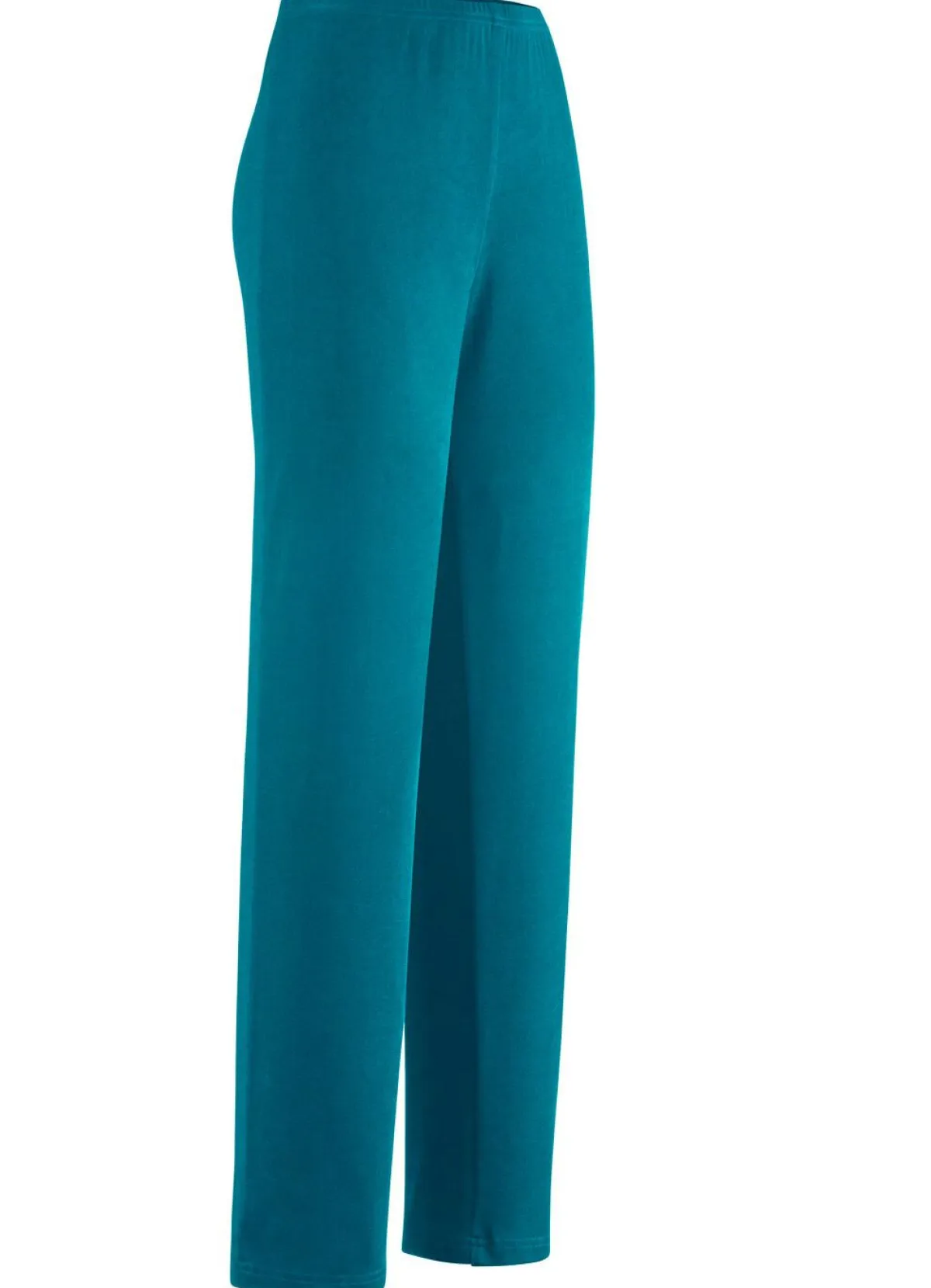 Outlet KLAUS MODELLE MADE IN GERMANY Hose mit edlem Glanz in Extra-Kurzgrößen PETROL