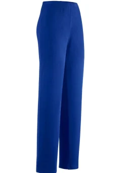 KLAUS MODELLE MADE IN GERMANY Hose mit edlem Glanz in Extra-Kurzgrößen ROYALBLAU